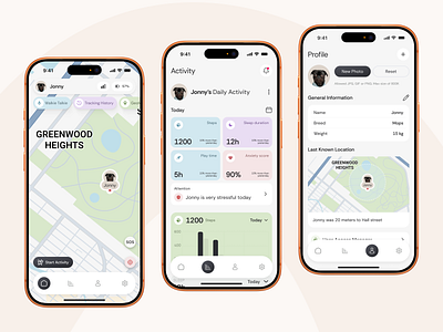 PawTrack – Smart Pet Activity & Health App app application care app design health health tracking pet app pet care app pet tracking ui uiux ux web web design