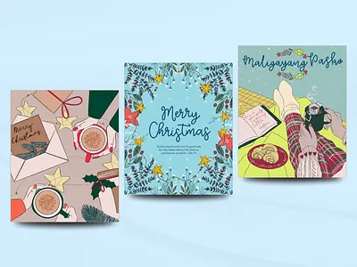 Christmas Coffee Cards illustration illustration art illustrations packaging procreate