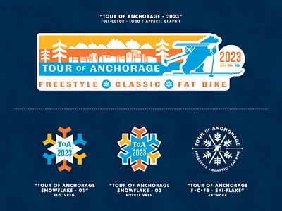 '23 - Tour of Anchorage - main-alt. logo(s) alaska anchorage apparel fat bike logo merch mountains nordicskiing pine polarbear race screaminyeti screaminyetidesigns skiflake skipole snowflake tour tourofanchorage xcskiing