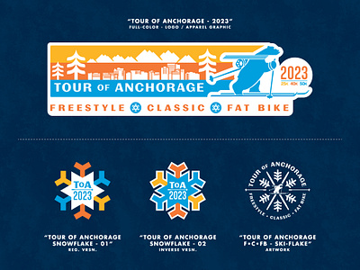'23 - Tour of Anchorage - main-alt. logo(s) alaska anchorage apparel fat bike logo merch mountains nordicskiing pine polarbear race screaminyeti screaminyetidesigns skiflake skipole snowflake tour tourofanchorage xcskiing