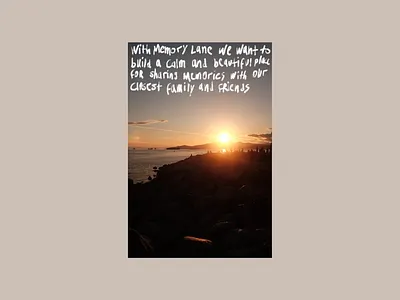 Memory Lane visual branding graphic design photo photography picture skribble ui