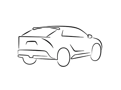 Car line art branding design graphic design illustration illustration art line art one line art vector