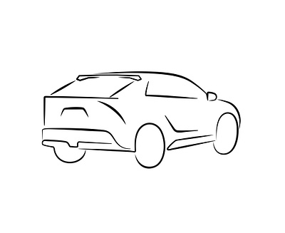 Car line art branding design graphic design illustration illustration art line art one line art vector
