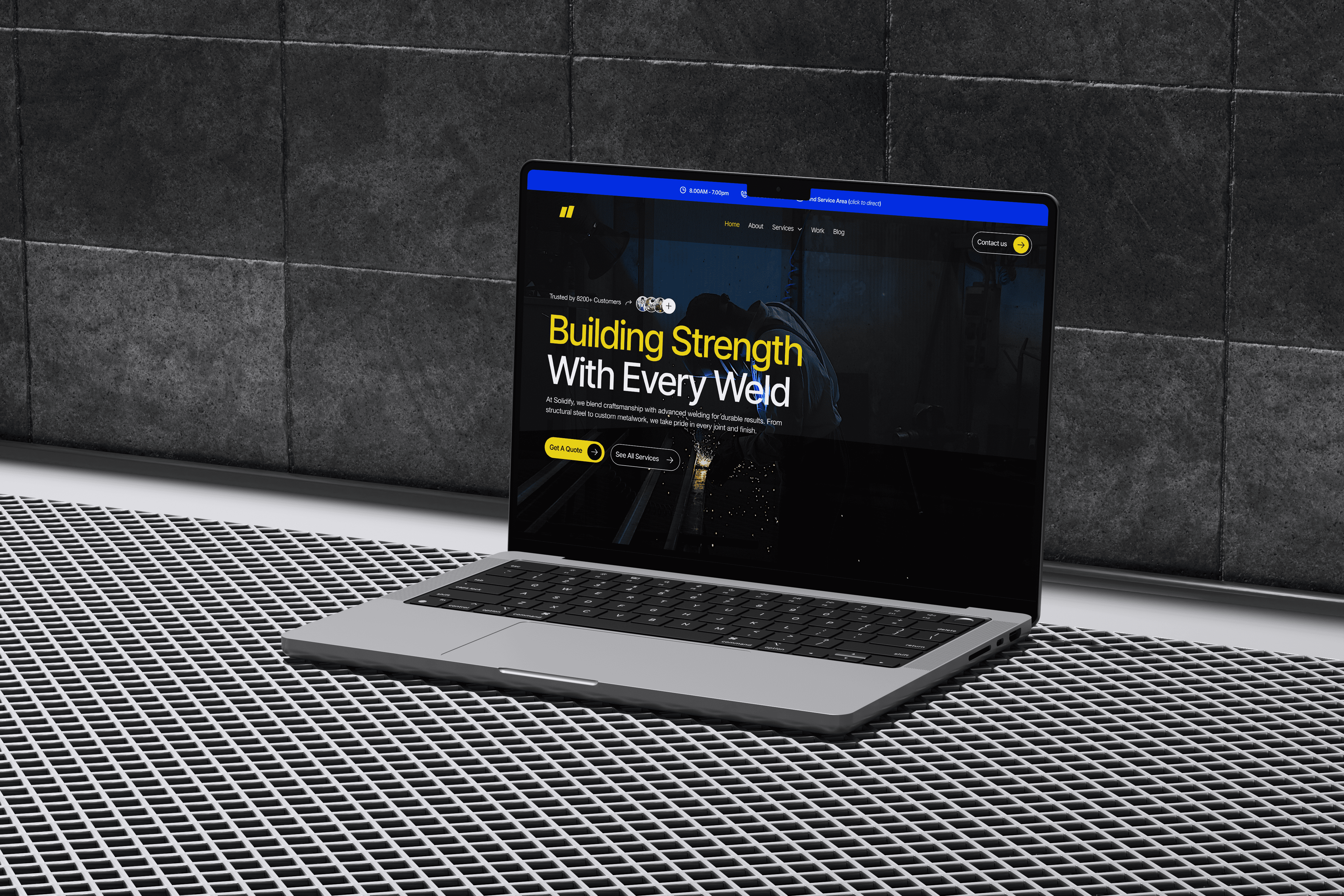 Welding Services Landing Page branding design figma graphic design illustration logo typography ui ux vector welding welding landing page welding landing page ux welding website welding website design welding website design ui welding website design ux