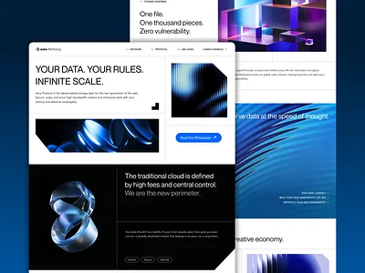 Aura Protocol landing page aura creative futuristic graphic design landing page protocol ui uiux web website