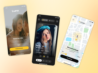 Dating Mobile App - Emotional UI/UX Experience Design app creative dating emotion experience graphic design love mobile ui uiux