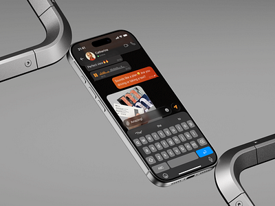 iOS Messenger App – Dark Mode UI accent chat chat app dark mode ios messaging mobile navigation product designer ui ux