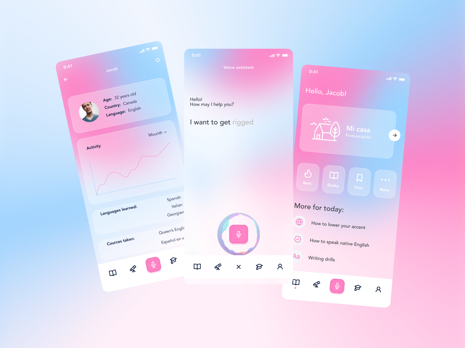 Voice input concept animation motion graphics recognition ui voice voice assistant