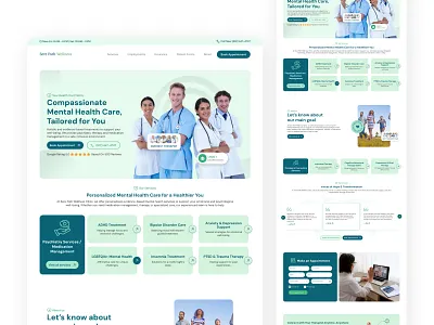 Sere Path Wellness - Health Website branding clean ui clinic website figma design healthtech medicalwebsite minimal design modern ui product design saas app design ui ui ux design uiuxdesign web design webdesign website design wellness