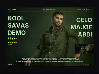 Music Promo - Web design and animation animated interactions animated ui animation interaction interaction web lottie modern motion graphics music animation ui animation user interface ux animation web animation web design website design