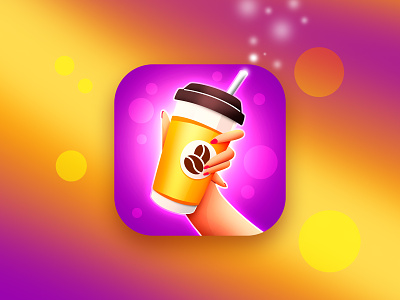 Сoffee 3d animation app art aso branding coffee design game graphic design hand icon illustration light logo motion graphics ui