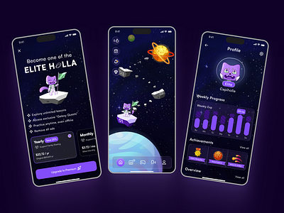 HOLLA English Learning App app creative education english graphic design holla language learning mobile smart ui uiux