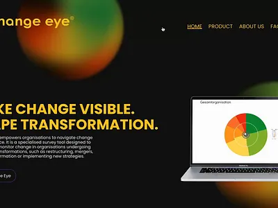 Change Eye: Homepage scroll effect animation branding motion graphics ui
