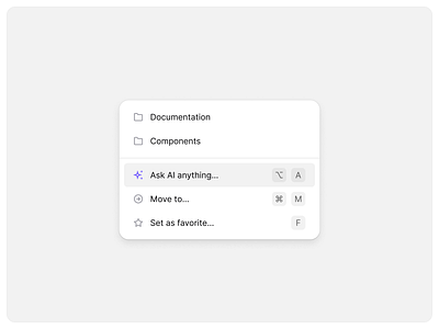 Menu pop-up clean design minimal modern ui ux