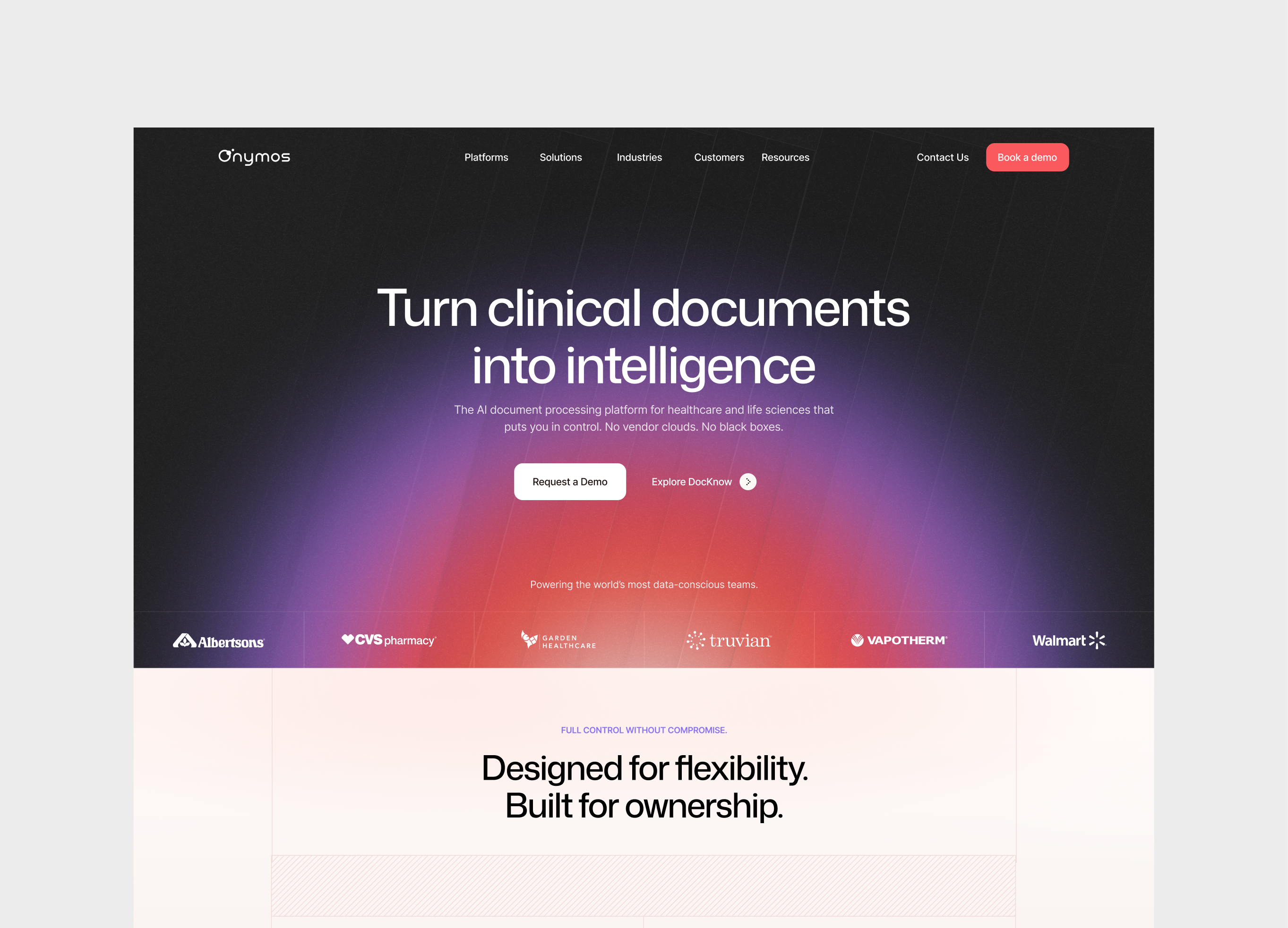 Example of Landing Page (Webflow/Framer)