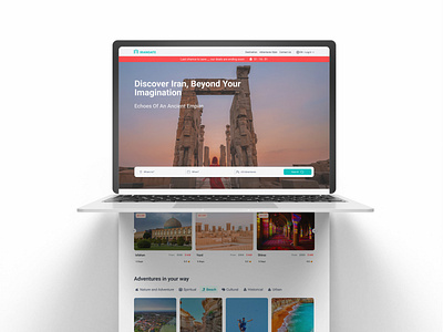 IranGate-Travel Web Design ancient persia concept design iran landing page tourism travel websire ui design web design