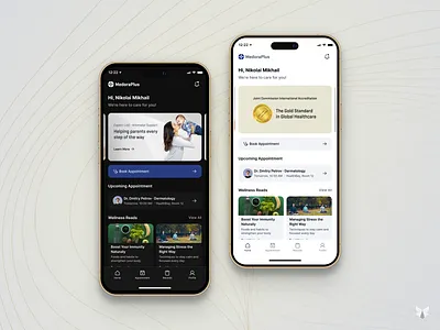 Healthcare App - Medora Plus app app design dark mode doctor health health care healthcare hospital medical medical care medicine mobile app ui ui design user interface ux ux design
