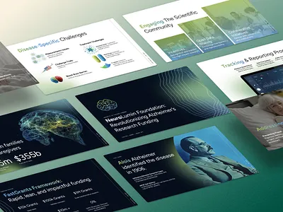 Health Pitch Deck Example: Alzheimer Fund branding figma google slides graphic design health pitch deck keynote medical pitch deck medical presentation powerpoint slides