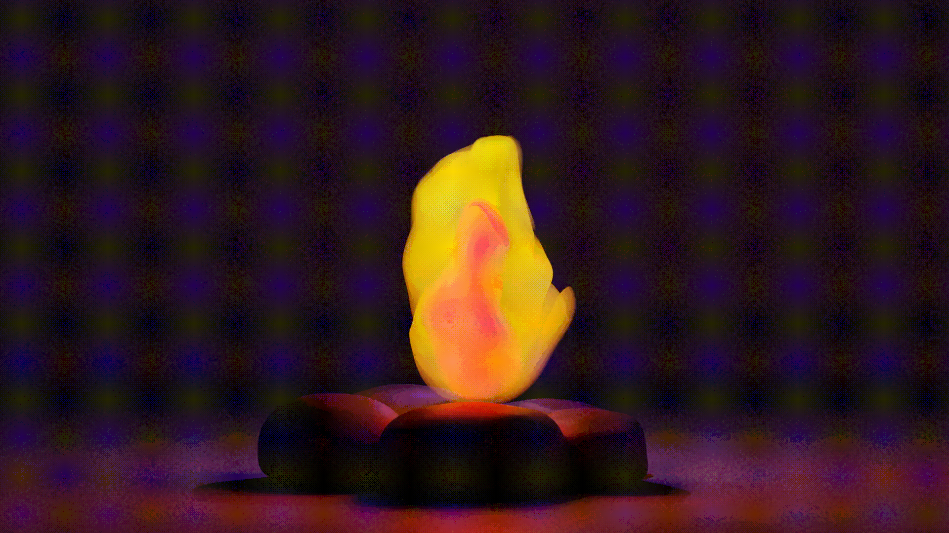 Stylized 3D Campfire Animation 3d 3d animation 3d illustration 3d render ambient blender campfire dark background fire flame glow night night scene stylized art