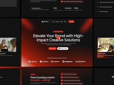 MRKTAGCNY | Marketing Agency Landing Page Website UI Design branding branding studio design design services figma graphic design illustration logo meta ads studio typography ui ux vector