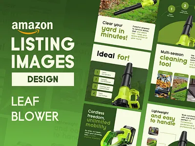 Leaf Blower Amazon Product Listing Images Design amazon amazon graphic designer amazon listing amazon product listing e commerce product listing garden graphic designer leaf blower leaf blower listing listing designer listing image listing images design product listing