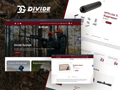 Divide Gun Company - New Website Design & Build ui ux web design web development