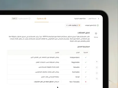 Cycle AI — Teamwork Section Animation ai animation clean design clean minimal white concept editor interaction landing page layout minimal style motion design product section prototype rtl layout smooth typography ui ux web design white