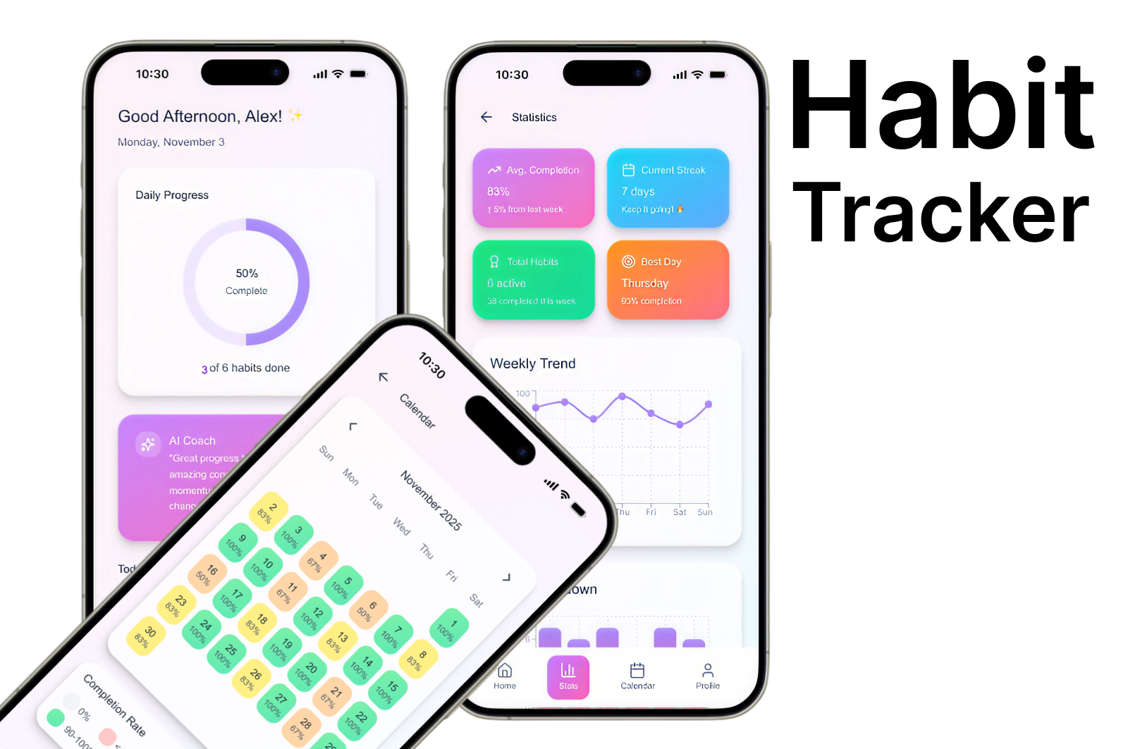 Habit Tracker App appdesign design ios iosapp mobile mobile design tracker ui ux web design