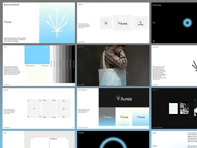AUREA - Brand Guidelines for a Personal AI Learning Curator ai ai learning artificial intelligence brand brand guidelines brand identity branding color style courses design education gradient graphic design identity learning learning platform logo logo design logotype visual identity