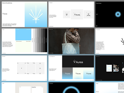 AUREA - Brand Guidelines for a Personal AI Learning Curator ai ai learning artificial intelligence brand brand guidelines brand identity branding color style courses design education gradient graphic design identity learning learning platform logo logo design logotype visual identity