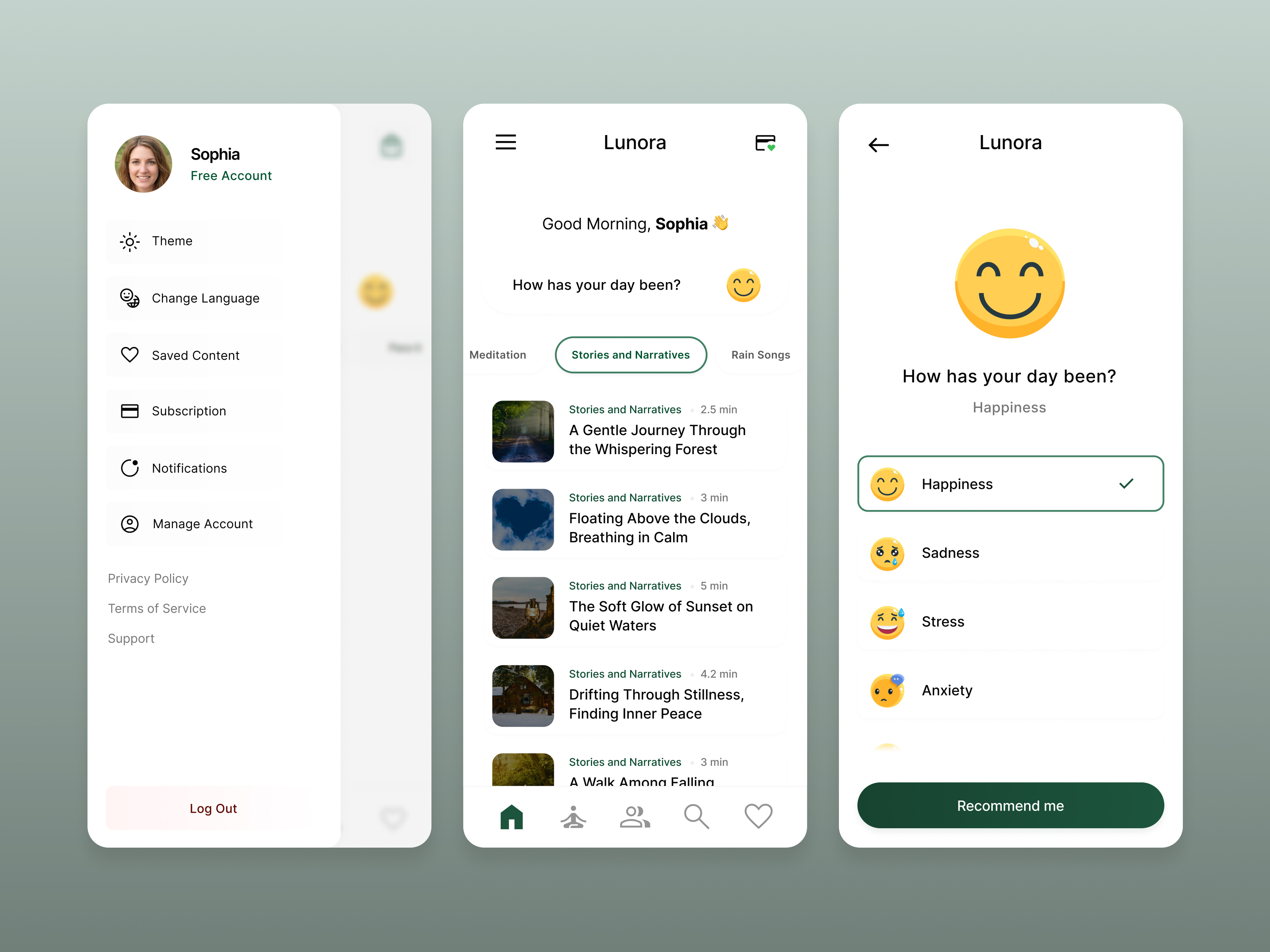 Example of Minimalist Mobile App Design