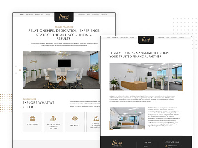 Legacy Business Management Group design home landing page ui web