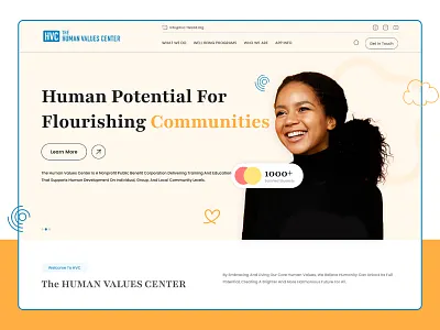 HVC - Human Values Center design home landing page ui web