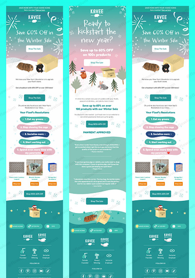 eCommerce Email Design for Pet Brand Winter Sale ecommerce ecommerce design ecommerce store email email design email marketing email marketing design newsletter newsletter design