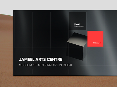 Landing page for JAMEEL ARTS CENTRE in DUBAI branding design ladingpage logo site typography ui ux web webdisigner website