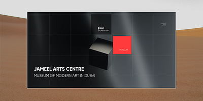 Landing page for JAMEEL ARTS CENTRE in DUBAI branding design ladingpage logo site typography ui ux web webdisigner website
