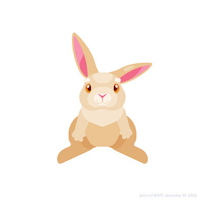 Christmas Rabbit 2, vector daily illustration 2022 2d artwork branding bunny challenge character daily design flat game design graphic design icon illustration inspiration logo rabbit ui vector