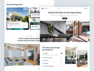HomeVest – Real Estate Landing Page Figma business website digital design figma figma design figma template landing page modern website property real estate real estate design responsive ui design ui inspiration ui showcase ui trends uiux ux design web design