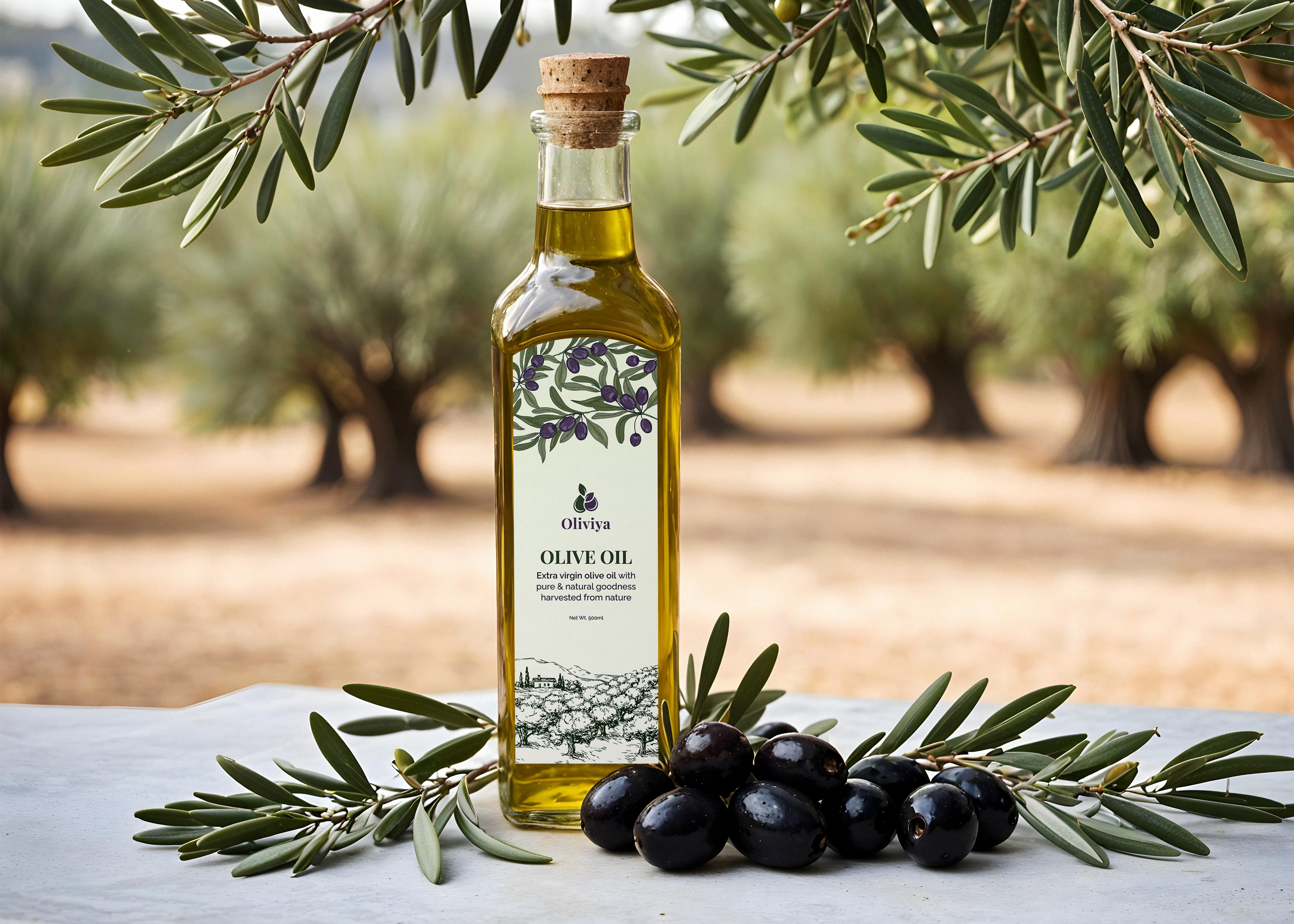 Olive Oil Packaging Design adobe illustrator brand identity branding design designs food graphic design illustration logo olive olive oil olive oil packaging design oliviya packaging design print
