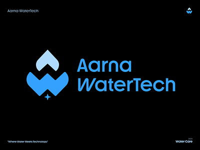 Aarna WaterTech Logo aarna watertech brand designer brand identity brand mark branding branding studio clean water brand creative agency dhami agency eco tech flat design logo design logo inspiration minimal logo modern logo sustainable design symbol design tech logo vector logo water logo
