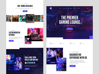 eSports Gaming Lounge design esports logo web web design webdesign website