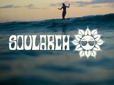 Soul Arch Logo 80s logo beach boho cool logo flower flower logo hand drawn hand drawn logo longboard logo retro retro logo sunflower surf surf logo surfboard surfboard logo tropical tropical logo water logo wave logo