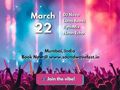 SoundWave Music Fest 2025 – Event Poster Design 30dayschallenge branding creativedesign designchallenge dribbbleportfolio eventposter figmadesign graphicdesign motion graphics musicfestival posterdesign uidesign visualdesign