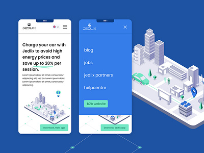 Jedlix website design mobile ui website