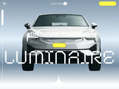Luminaire Car Concept branding brutalism design figma graphic design illustration logo ui ux vector