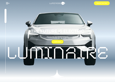 Luminaire Car Concept branding brutalism design figma graphic design illustration logo ui ux vector