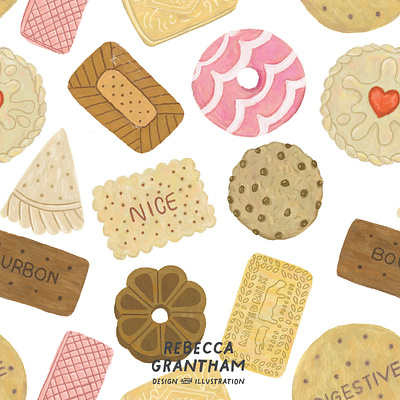 Biscuit Repeat Pattern biscuits digital illustration illustration pattern pattern design photoshop surface pattern