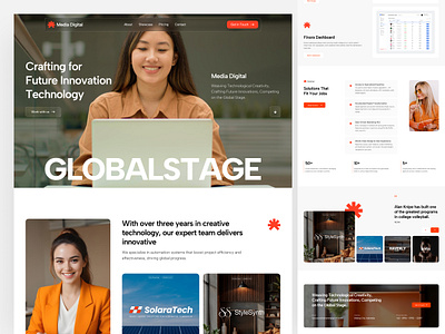 Media Digital - Creative Agency agency company company profile creative creative market digital landing page media media digital portofolio profile showcase studio ui uiux web website work