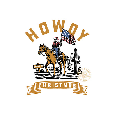Howdy Christmas availlable greatonwork horse howdy rodeo santa vintage western