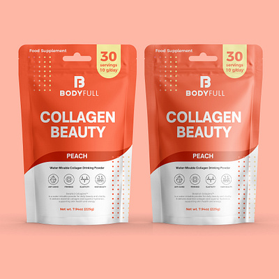 Bodyfull Collagène Pouch Design brand and packaging graphic design packaging design pouch design
